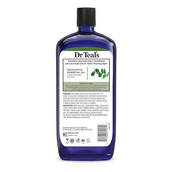 Dr Teal's Foaming Bath with Pure Epsom Salt, Lavender & Eucalyptus, 34 fl oz - Image 13