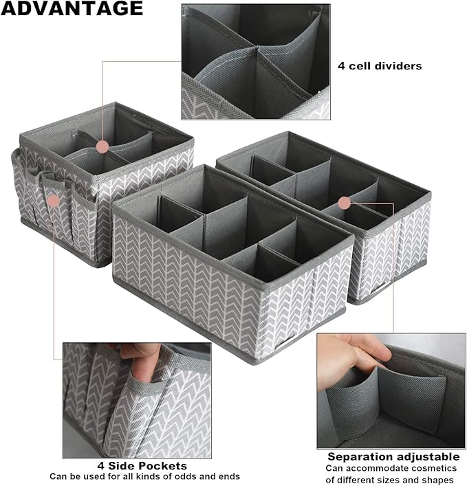 VERONLY Cosmetic Storage Bins Makeup Organizer, Adjustable Multifunction - Image 2