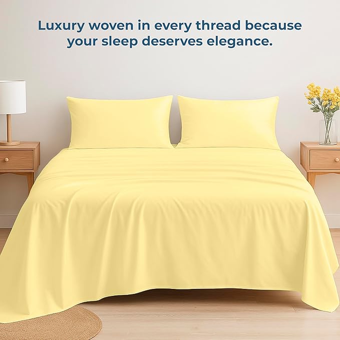 Royale Linens 100% Organic Cotton Twin Flat Sheet Only - Image 6