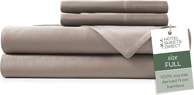 Hotel Sheets Direct 4 Piece Bed Sheet Set Full Size, 100% Viscose Derived from by HOTELSHEETSDIRECT