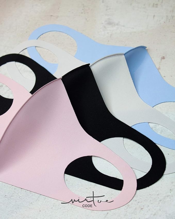 Virtue Code Second Skin Cloth Face Mask Pack. 4 Buttery Soft Masks Washable - Image 2