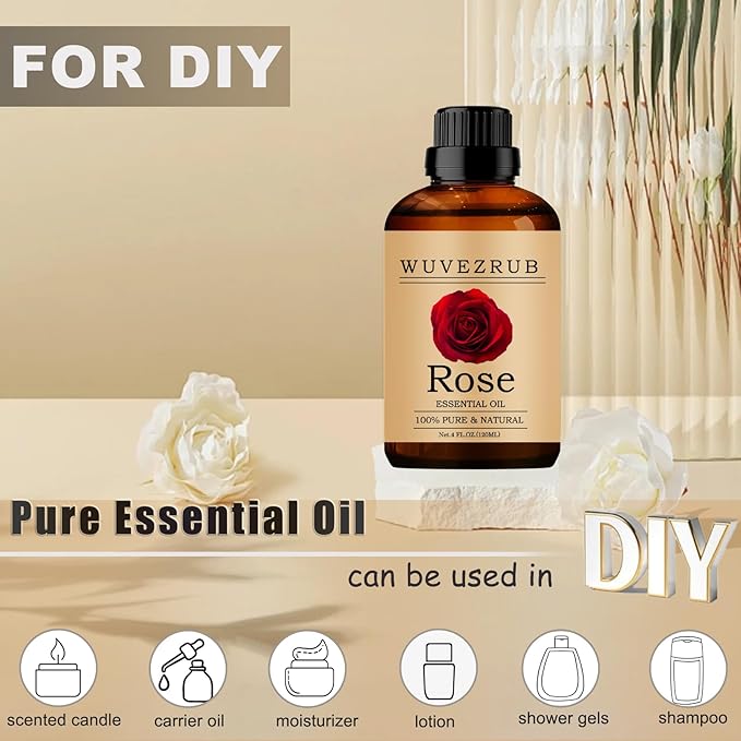 Rose Essential Oil, 120ML Pure and Natural - Image 3