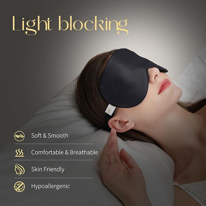ZIMASILK Adjustable Mulberry Silk Sleep Mask Blindfold 100% Pure Mulberry Silk - Image 2