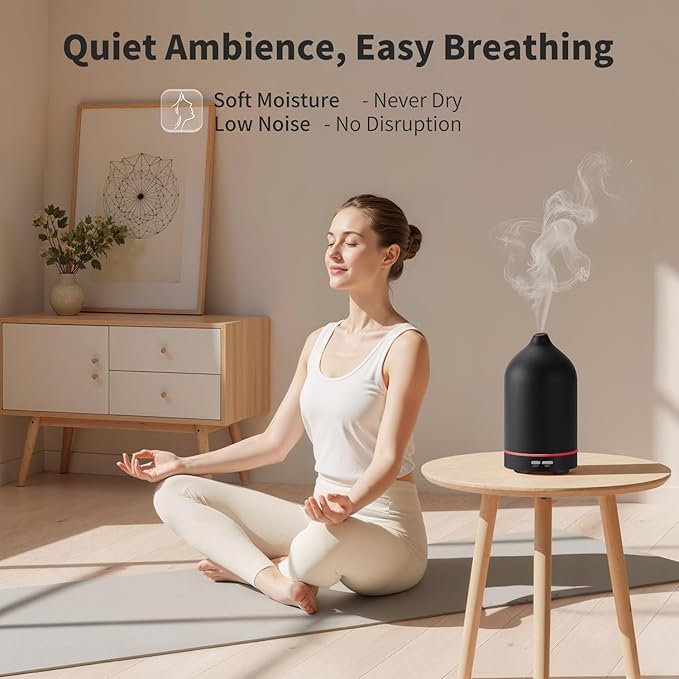 URPOWER 120ML Essential Oil Diffuser, Ultrasonic Aromatherapy Diffuser - Image 5