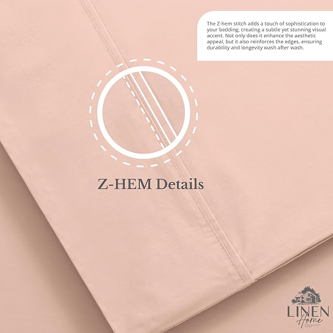 Linen Home 100% Cotton Percale 1 Flat Sheet, King Size - Image 6