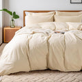 NEXHOME PRO Duvet Cover Twin XL 100% Washed Cotton, Breathable, Linen Like by NEXHOMEPRO
