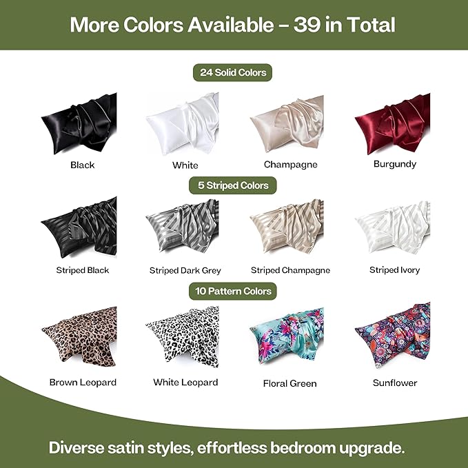 MR&HM Satin Body Pillow Cover, Soft and Breathable Body Pillow Case - Image 7