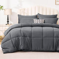 Love's cabin Full Comforter Set Soot Grey, 7 Pieces Full Bed in a Bag, All by Lovescabin
