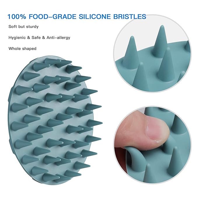 Scalp Massager Shampoo Brush, Wet & Dry Manual Scalp Care Head Scrubber Hair - Image 2