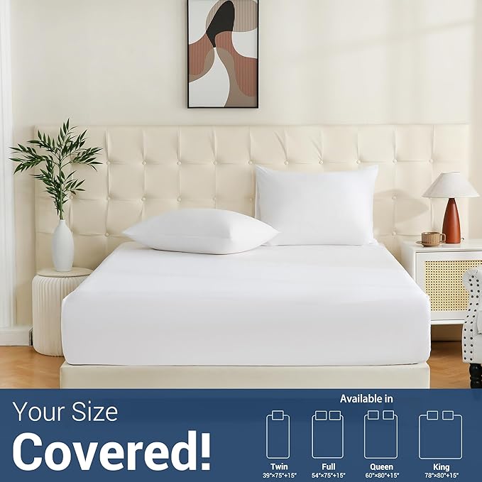 White Bulk Full Fitted Sheet Only Deep Pocket 6 Pack, Quick Sort Bottom Bed - Image 7