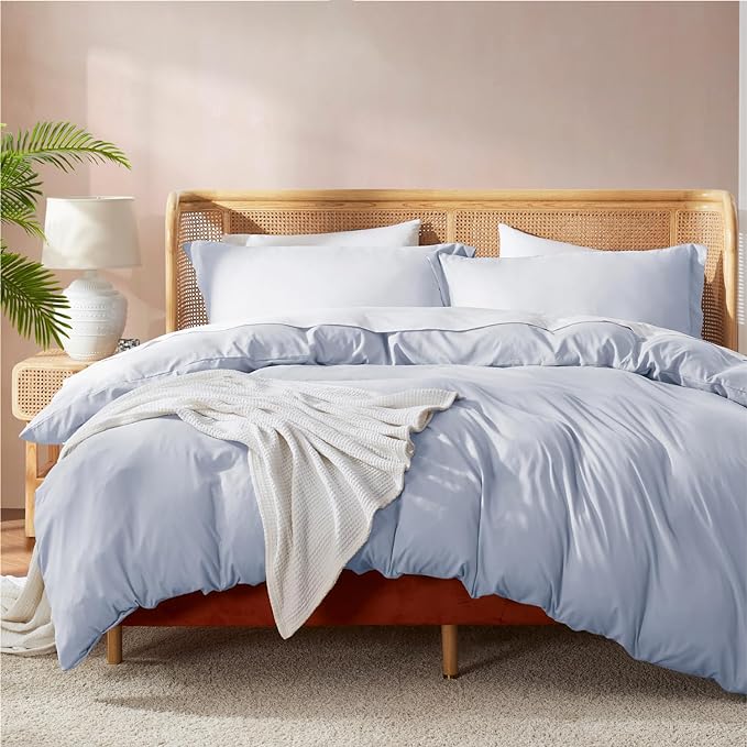Nestl Ice Blue Duvet Cover Queen Size by Nestl