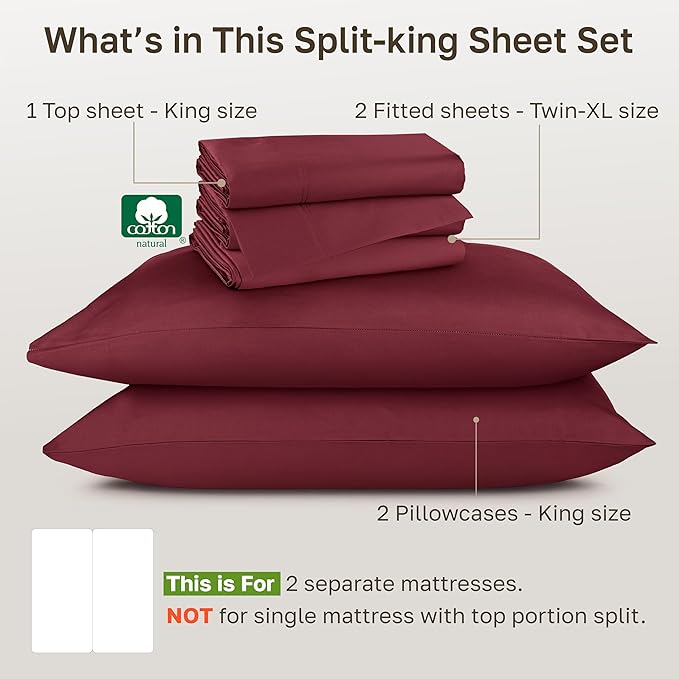 California Design Den Split King Sheets Set - Image 4