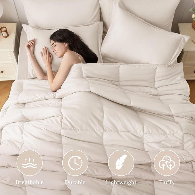 JOLLYVOGUE Full Comforter Set, Ultra-Soft Bed in a Bag Full Size 7 Pieces - Image 2