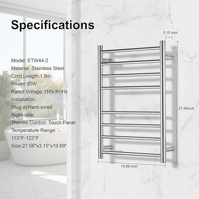 Electric Heated Towel Warmer - Image 2