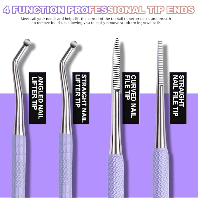 Teenitor Upgraded Ingrown Toenail File and Lifters, Pedicure Tools - Image 7