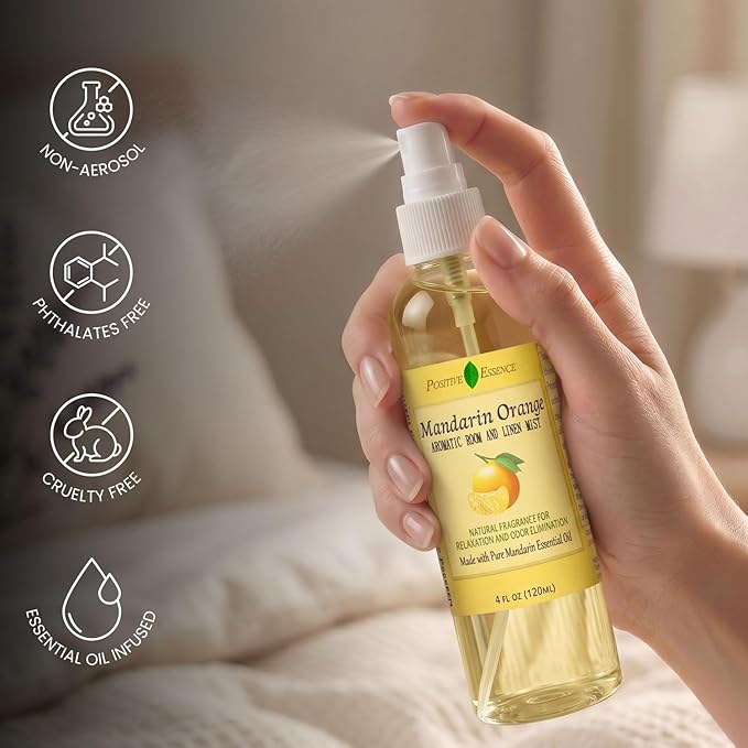 Mandarin Orange Linen and Room Spray, Natural Air Freshener Made - Image 3