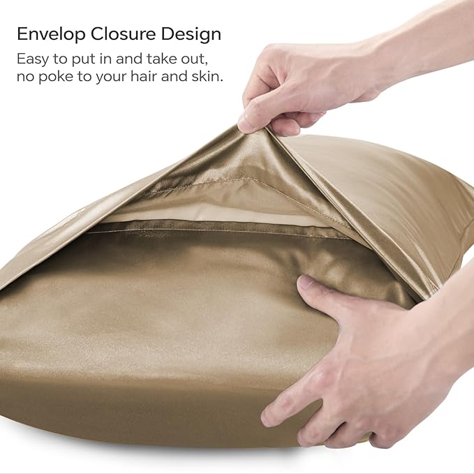 BEDELITE Satin Body Pillow Cover, Super Soft and Cooling Body Pillow Pillowcase - Image 4
