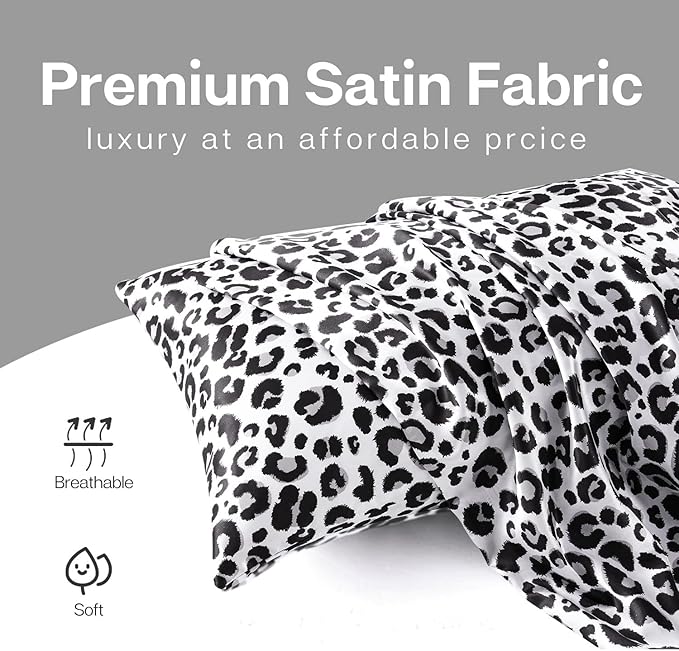 MR&HM Satin Pillowcase for Hair and Skin, Silk Satin Pillowcase 2 Pack - Image 3