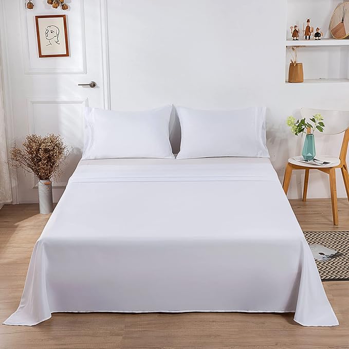 Lirex Flat Sheet, Full Size Extra Soft Brushed Microfiber 1800 Microfiber Flat - Image 6