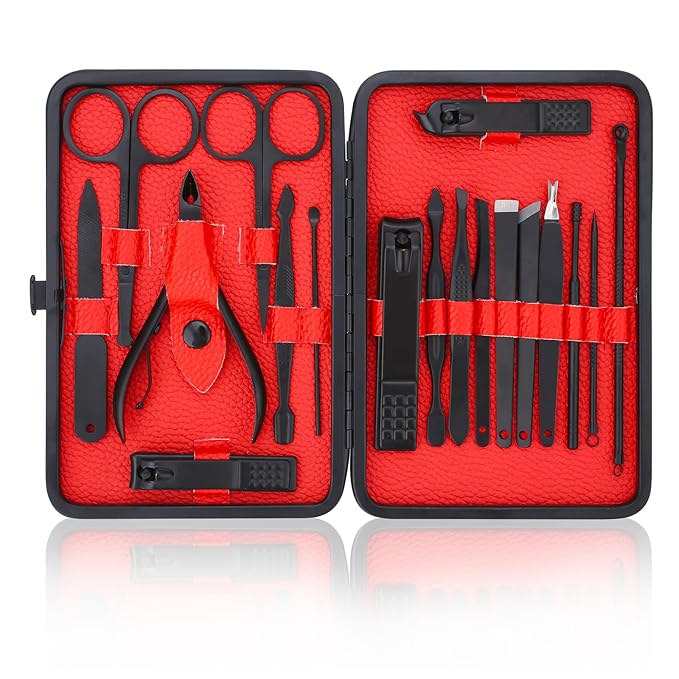 Manicure Set-Stainless Steel Nail Care Set-Professional Ingrown Toenail Clipper by LifHap