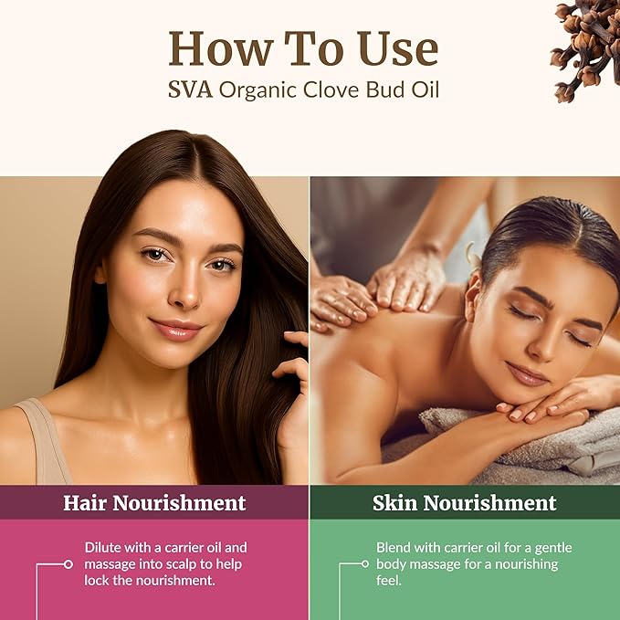 SVA Clove Essential Oil Organic – 4 Fl Oz – 100% Natural Organic Clove Oil - Image 5