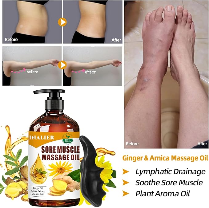 INALIER Sore Muscle Massage Oil, Gift - Image 5