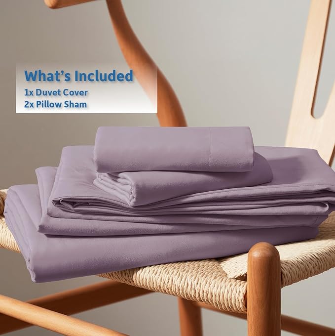 Nestl Dusty Purple Duvet Cover King Size - Image 9
