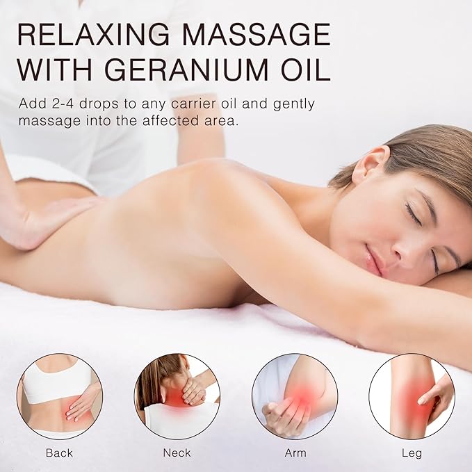 Geranium Essential Oil 100ML, 100% Pure Geranium Oils Aromatherapy Oil - Image 7