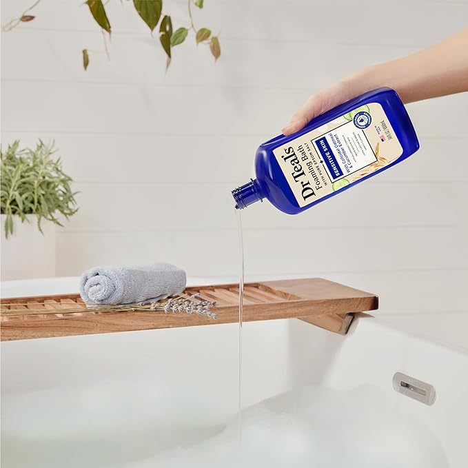 Dr Teal's Foaming Bath with Pure Epsom Salt, Sensitive Skin with Colloidal - Image 6