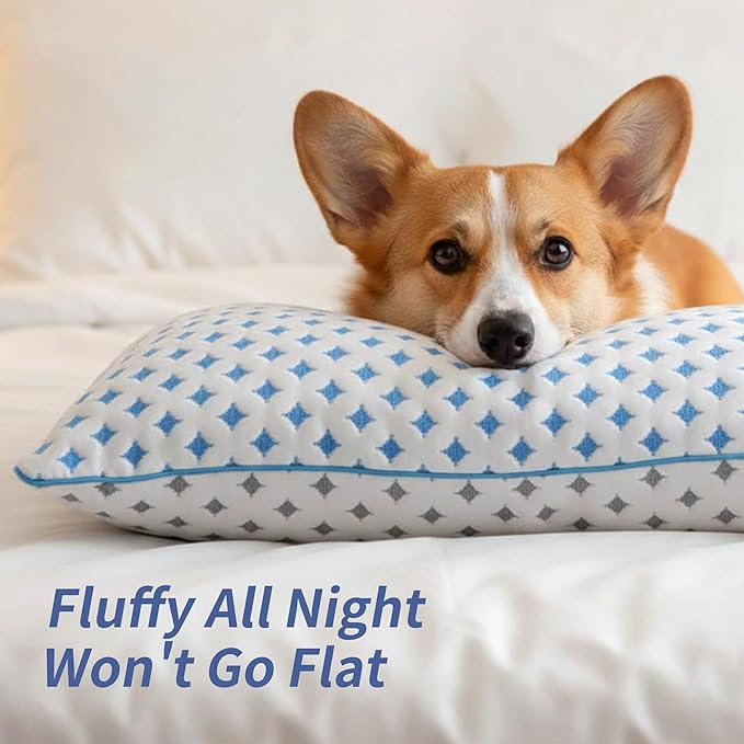 Memory Foam Pillows 2 Pack – Adjustable Loft Cooling Pillows Queen Size Set of 2 - Image 7