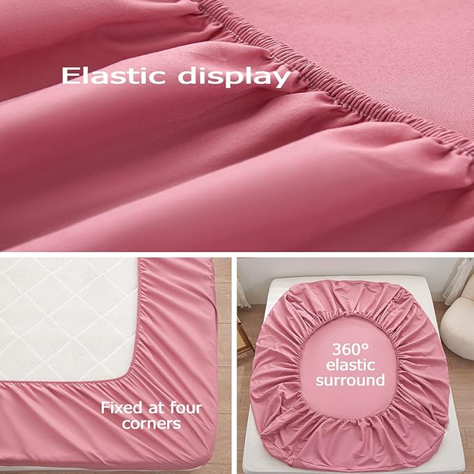 Bedding Queen Size Fitted Sheet Only- Bottom Matress Fitted Sheet-Fits 15inches - Image 4