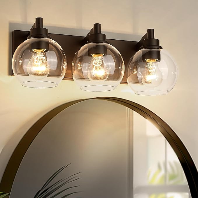 Bathroom Light Fixtures Over Mirror, 3-Light Oil Rubbed Bronze Vanity Light - Image 6