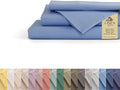 Linen Home 100% Cotton Percale Sheets Queen Size, Baby Blue, Deep Pocket by LINENHOME