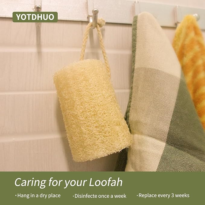 Natural loofah Sponges Exfoliating Body Scrubber, Real Luffa Unveil Your Skin's - Image 6