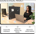 Planche Acoustic Freestanding Desk Divider - Noise Reducing Desk Privacy Panel - Library & Office Furniture Partition - Workstations Shield Barrier - Instant Wall Desk 20" H x 24" W (4 Pack, Shadow)