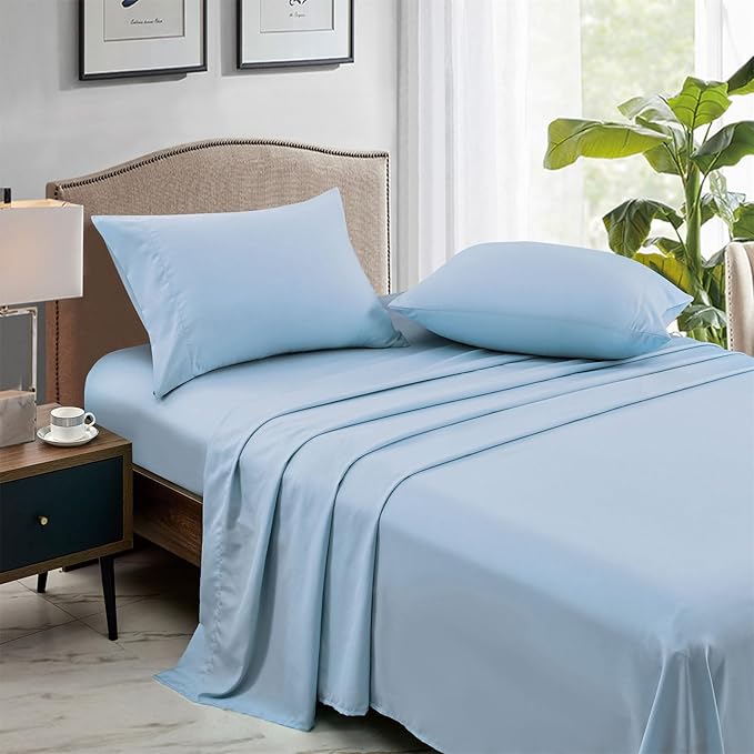 FreshCulture King Flat Sheets Only, Soft Microfiber Bedding Sheets - Image 3