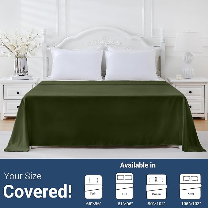 King Flat Sheet Only, 1 Pack Top Bed Sheets, Soft Breathable Brushed Microfiber - Image 5