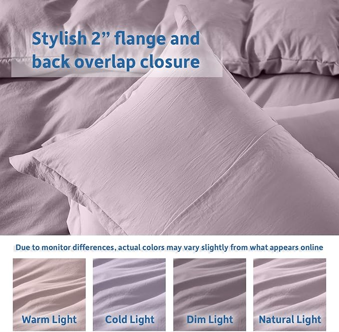 Nestl Dusty Purple Duvet Cover Full Size - Image 8