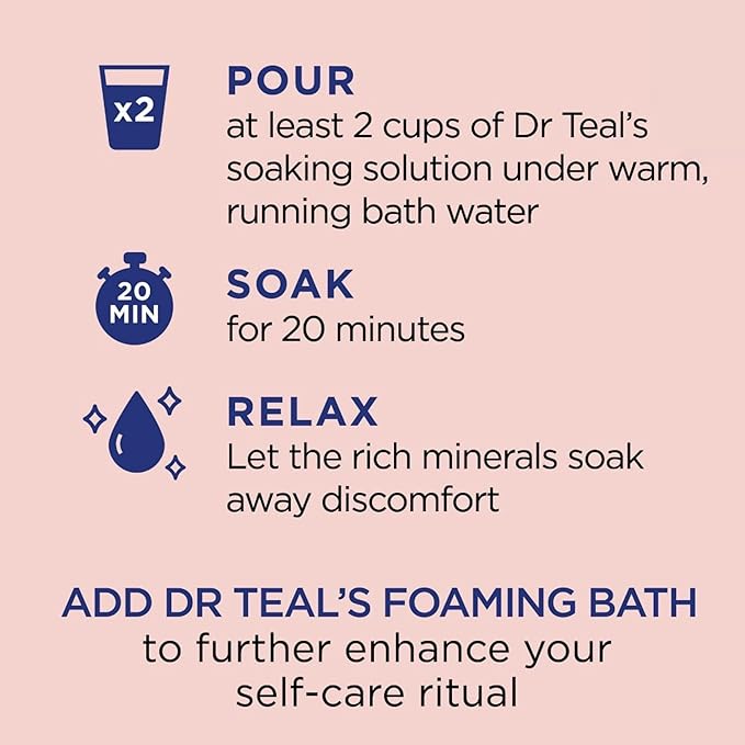 Dr Teal's Limited Edition Strawberry Serenade Pure Epsom Salt and Foaming Bath - Image 3