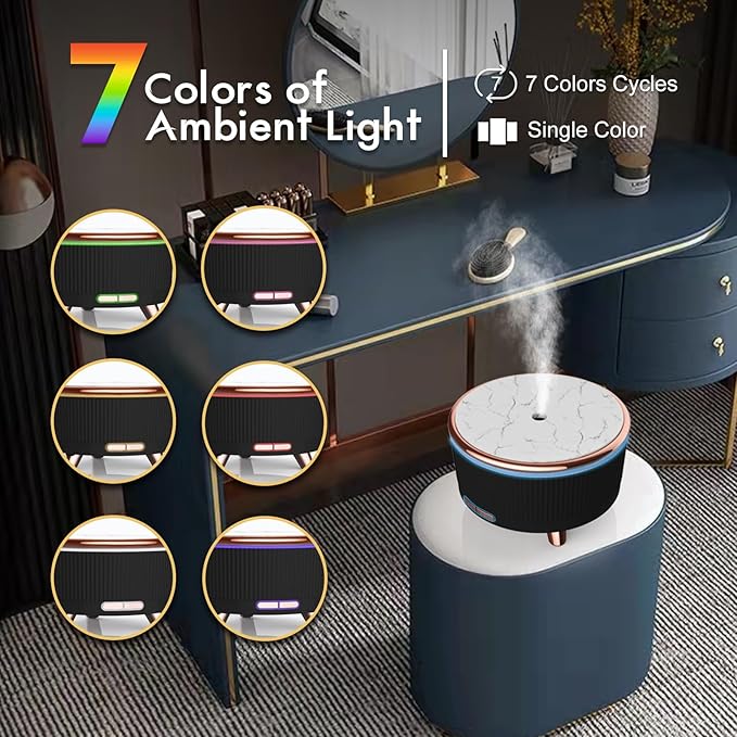 Diffusers for Essential Oils Large Room, 500ml Aromatherapy Diffuser Cool Mist - Image 3