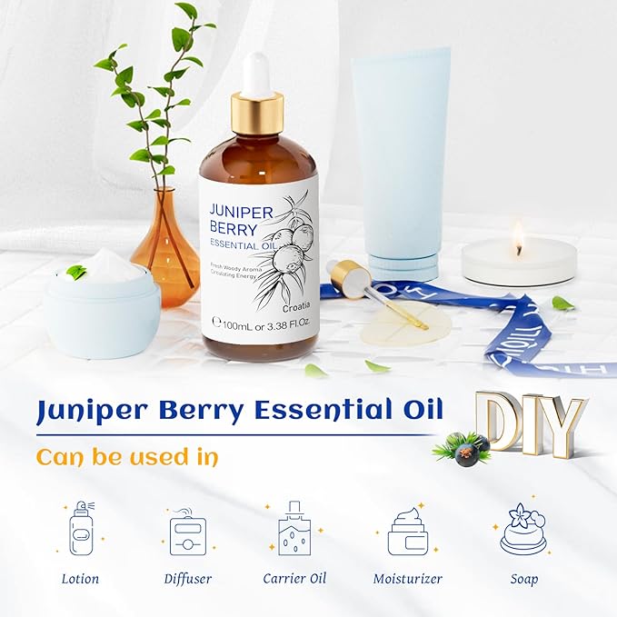 HIQILI 100ML Juniper Berry Essential Oil, 100% Pure Natural Undiluted Premium - Image 5