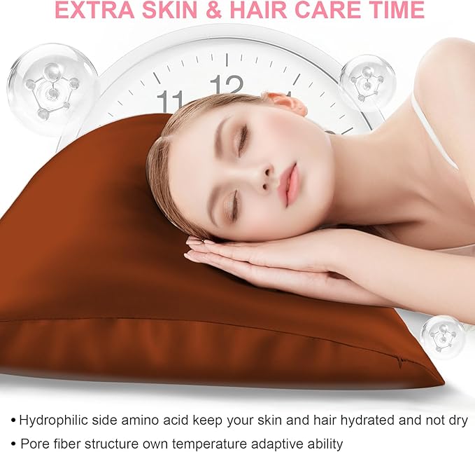 Silk Pillow Cases 2 Pack Standard Size - Image 3