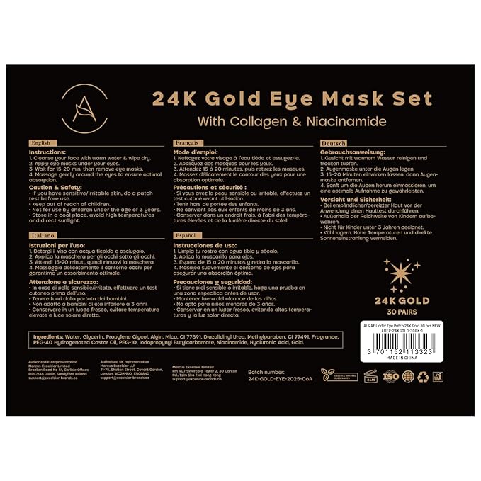 AURAE 24K Gold Under Eye Patches - Image 8