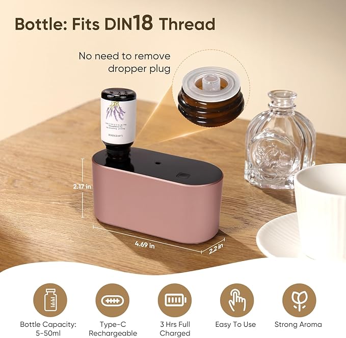 Waterless Diffuser for Home Essential Oil Diffuser, Aromatherapy Diffuser - Image 3