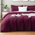 NEXHOME PRO 100% Washed Cotton Duvet Cover King Size, Ogranic Natural Linen by NEXHOMEPRO