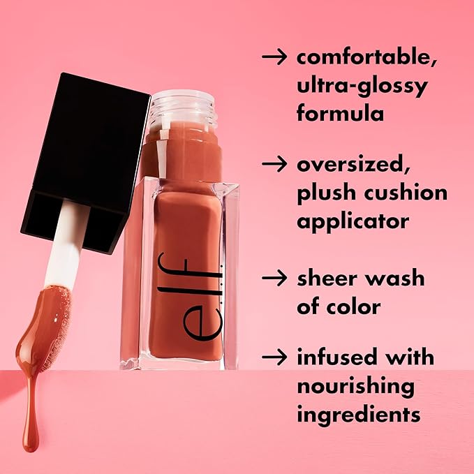 e.l.f. Glow Reviver Lip Oil, Nourishing Tinted Lip Oil - Image 4