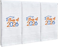 MASHAN Class of 2026 Graduation Hand Towels 3 Pack, 100% Cotton Soft Absorbent by MASHAN