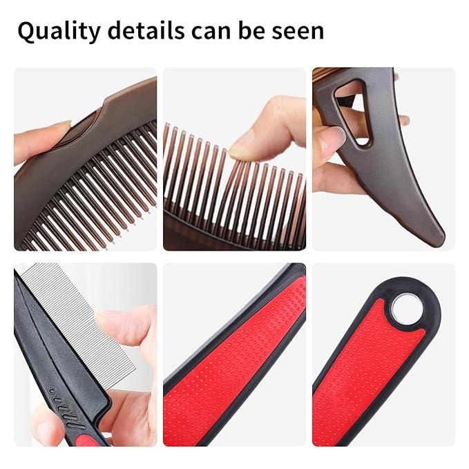 Dandruff Comb Wide Tooth, Stainless Steel Fine Tooth Lice/Psoriasis Scalp Detox - Image 3