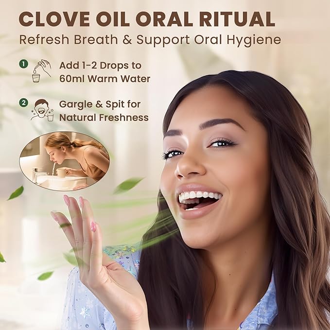 HIQILI 1 Fl Oz Clove Oil for Teeth and Gums, Oral Care, DIY Clean Spray - Image 5