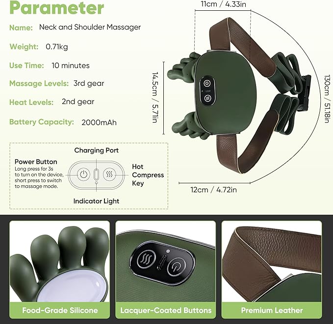 Shoulder and Neck Massager, Bionic Heated Massager, Neck Massager - Image 7